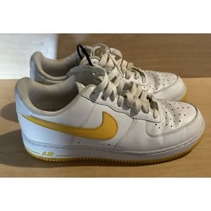 Mens Nike Air Force 1 ( AF1) Low - White/Varsity Maize 315122-172 Size 8.5 Use